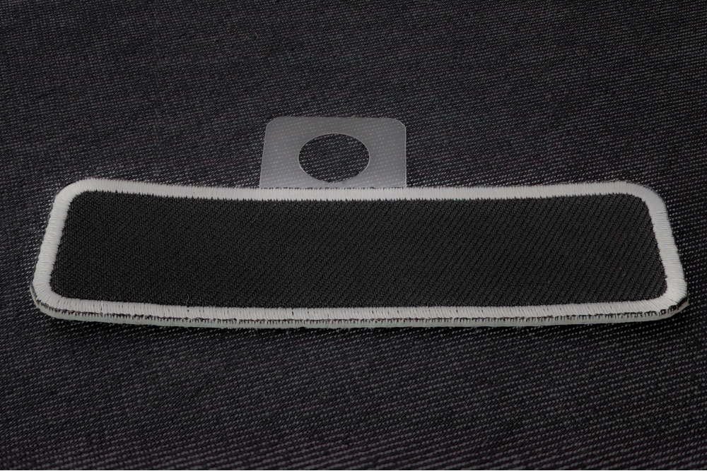 Black 4 Inch Rectangular Blank Patch