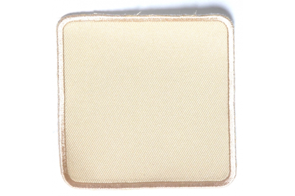 Beige 3 Inch Square Blank Patch