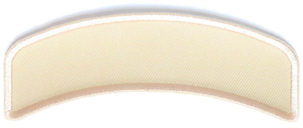 Beige 4 Inch Arched Blank Patch Rocker