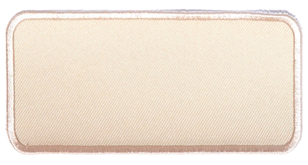 Beige 4 Inch Rectangular Blank Patch