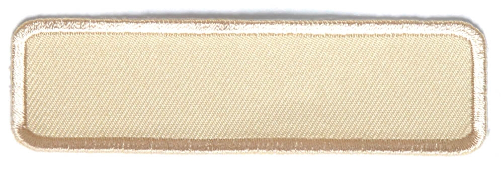 Beige Name Tag Blank Patch