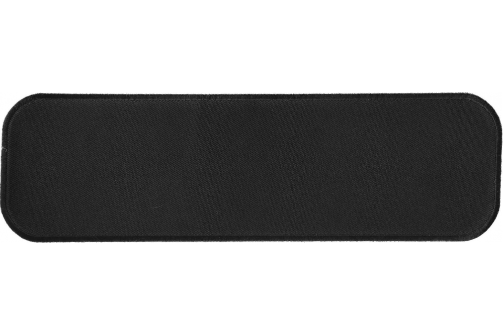 Black 10 Inch Straight Blank Patch