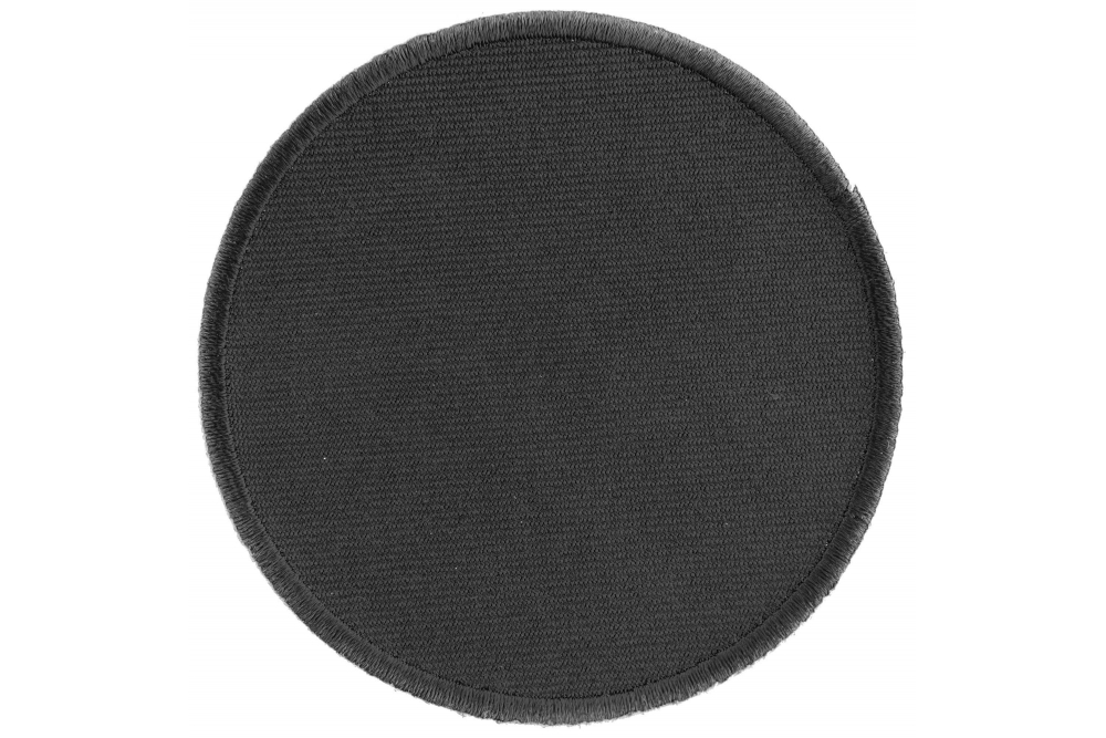 Black 3 Inch Round Blank Patch