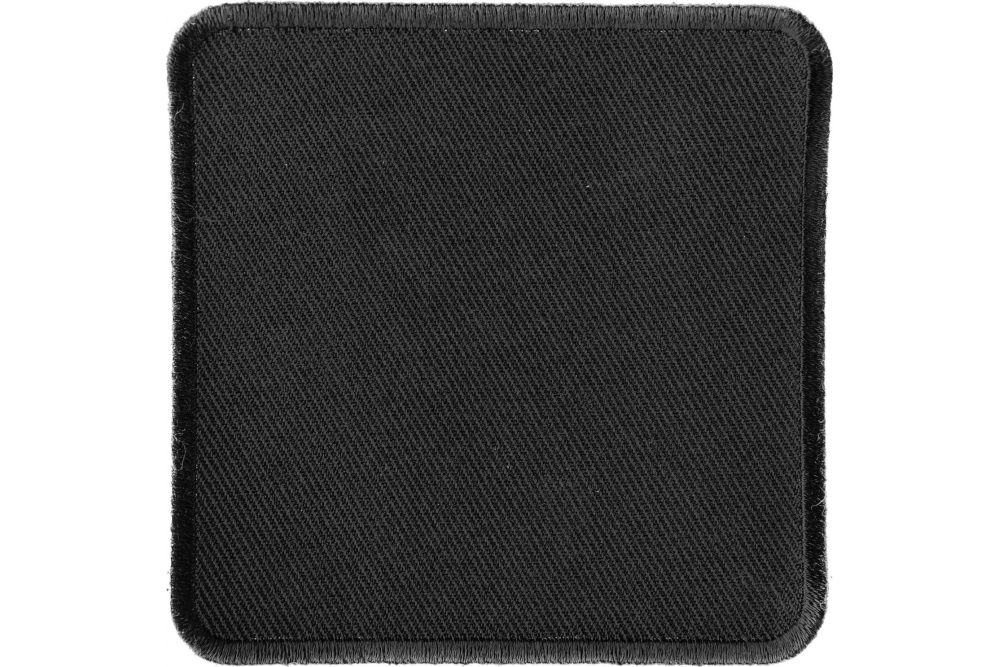 Black 3 Inch Square Blank Patch