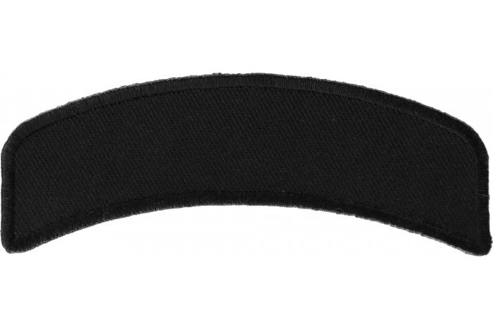 Black 4 Inch Arched Blank Patch Rocker | Embroidered Patches by Ivamis ...