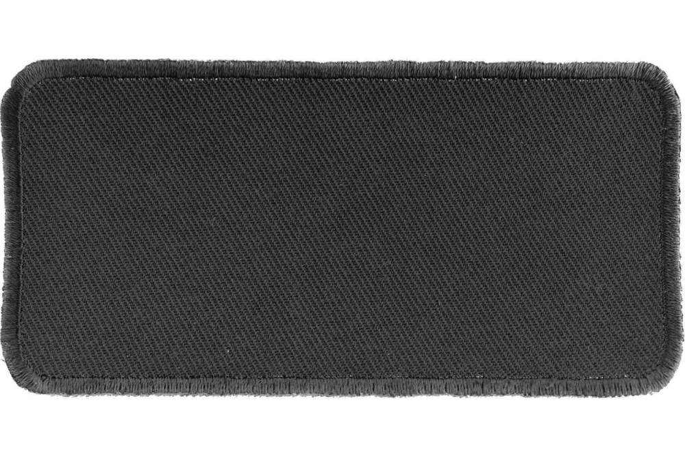 Black 4 Inch Rectangular Blank Patch