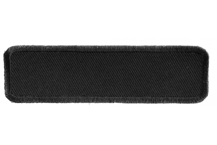 Black Name Tag Blank Patch