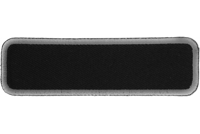 Blank Name Tag Patch Gray Border