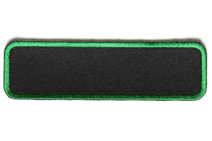 Blank Name Tag Patch Green Border Blank Name Tag Patch Green Border