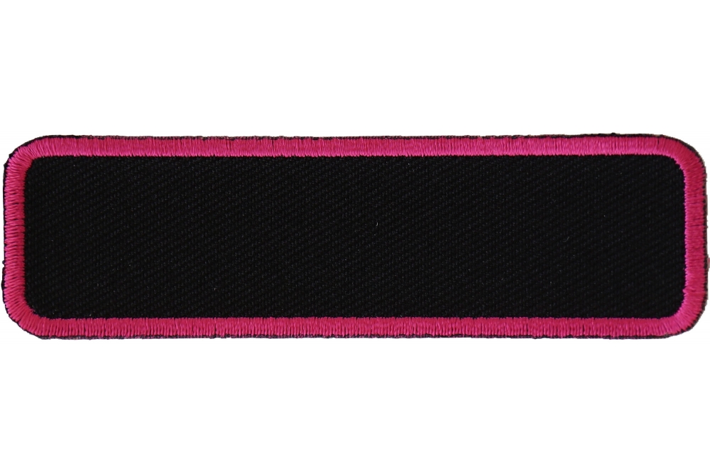 Blank Name Tag Patch Pink Border