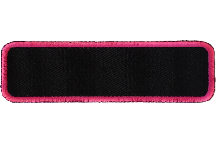 Blank Name Tag Patch Pink Border