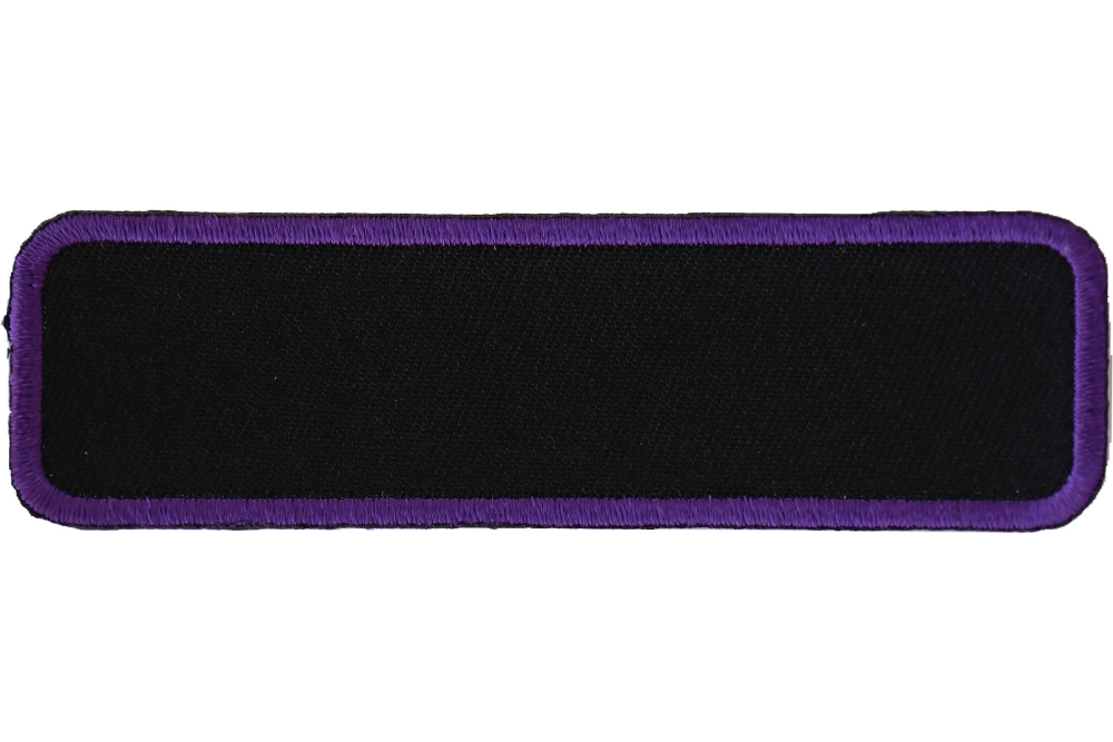 Blank Name Tag Patch Purple Border
