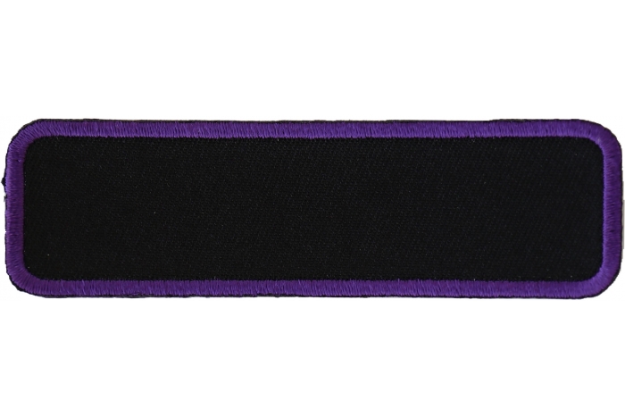 Blank Name Tag Patch Purple Border Blank Name Tag Patch Purple Border