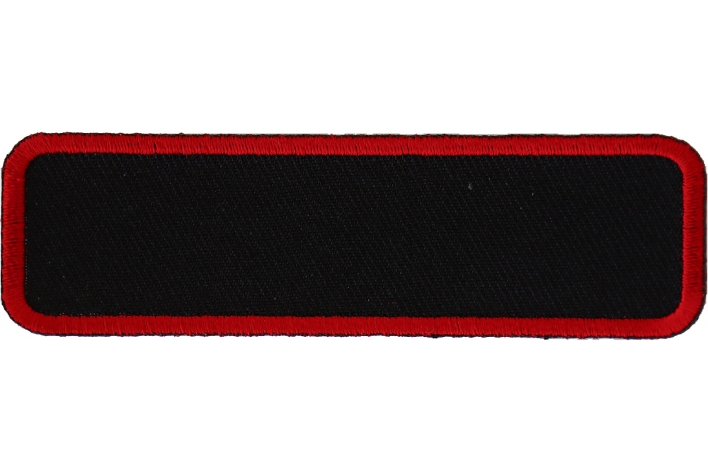 Blank Name Tag Patch Red Border