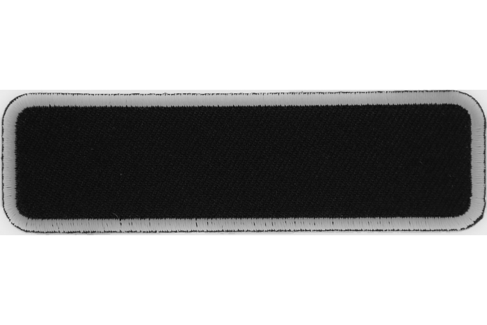 Blank Name Tag Patch White Border