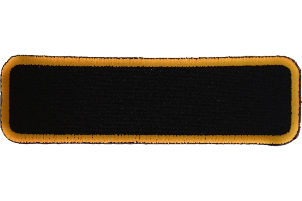 Blank Name Tag Patch Yellow Border Video