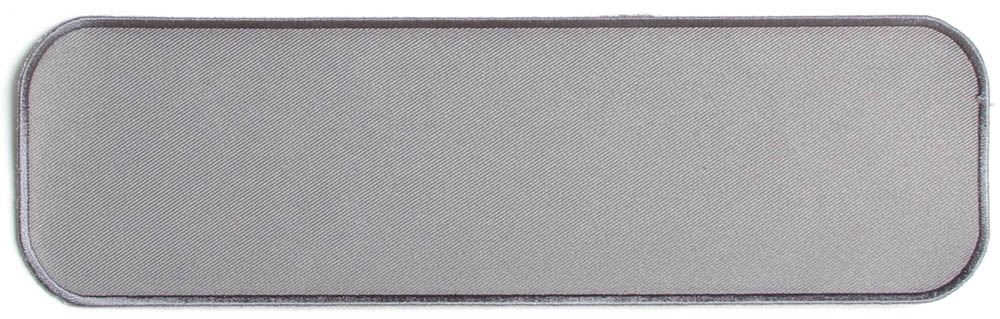 Gray 10 Inch Straight Blank Patch