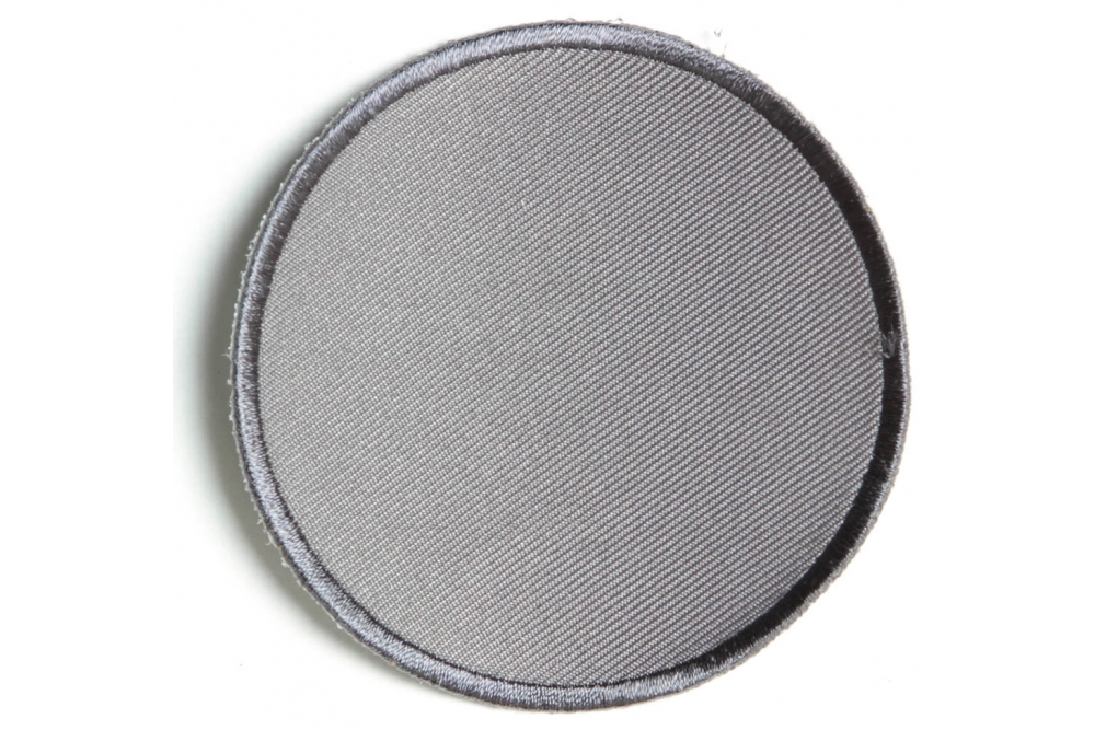 Gray 3 Inch Round Blank Patch