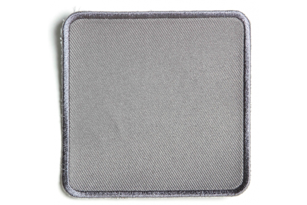 Gray 3 Inch Square Blank Patch