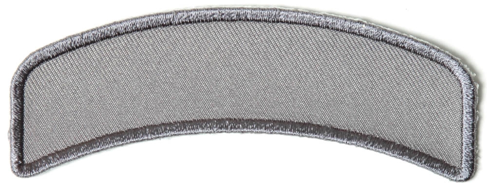 Gray 4 Inch Arched Blank Patch Rocker