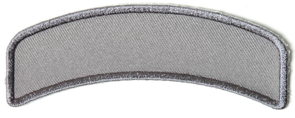 Blank Name Tag Patch Gray Border