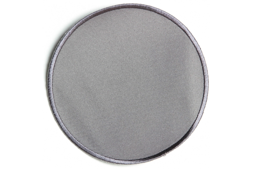 Gray 4 Inch Round Blank Patch