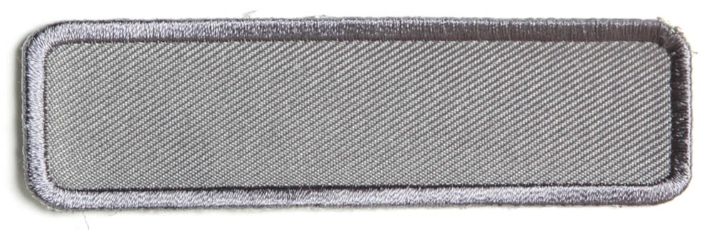 Gray Name Tag Blank Patch
