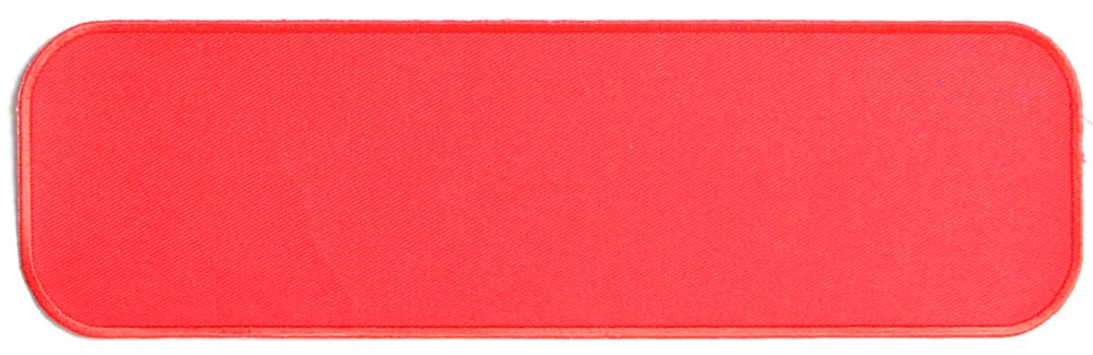 Red 10 Inch Straight Blank Patch