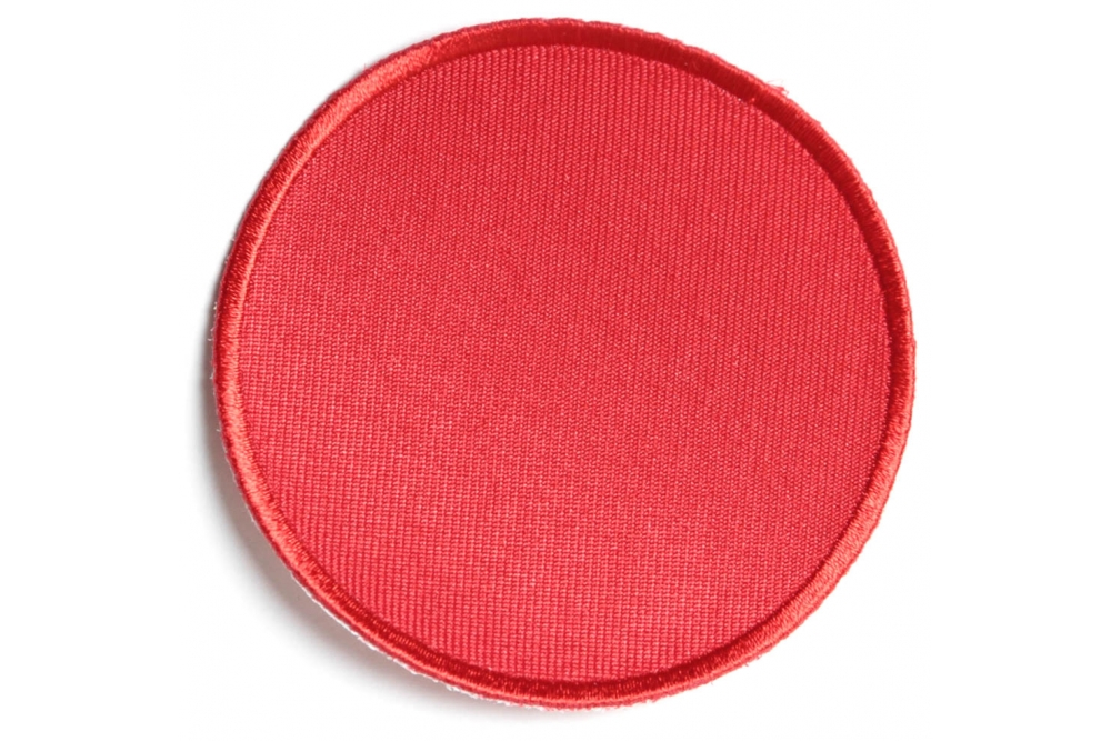 Red 3 Inch Round Blank Patch