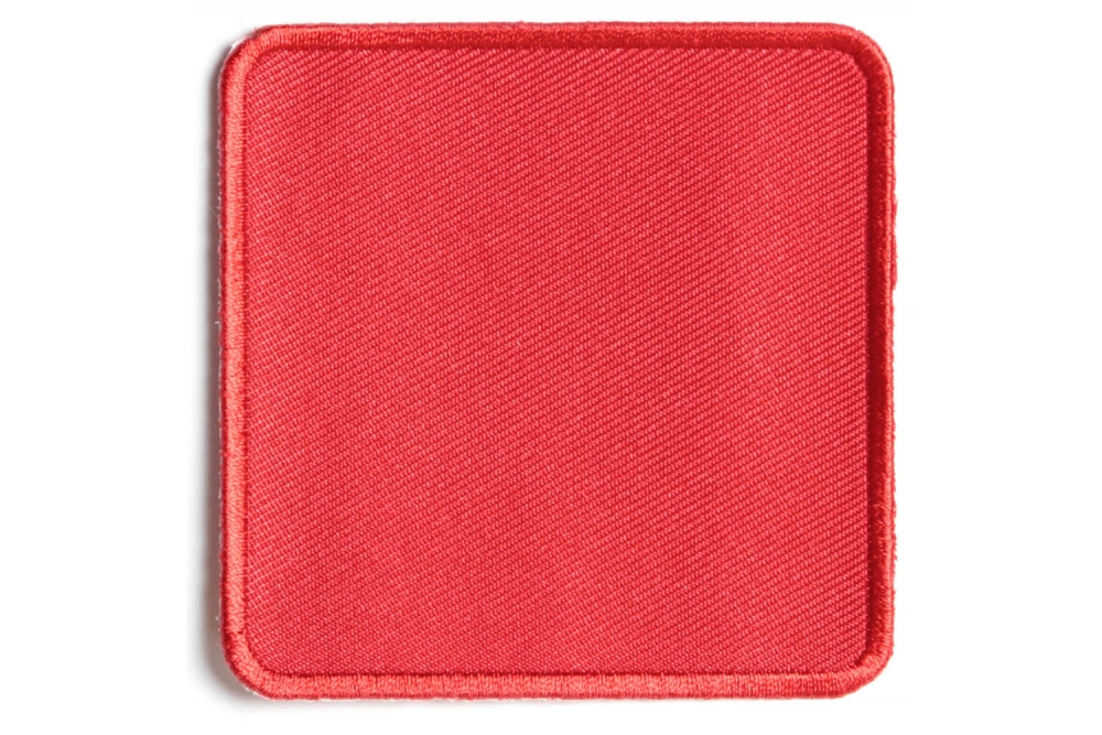 Red 3 Inch Square Blank Patch