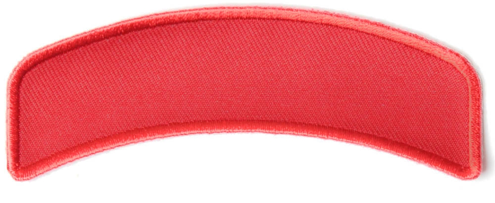 Red 4 Inch Arched Blank Patch Rocker