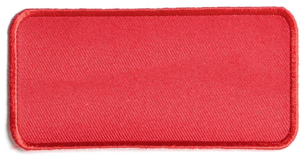 Red 4 Inch Rectangular Blank Patch
