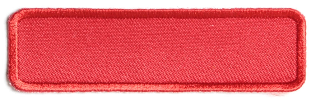 Red Name Tag Blank Patch