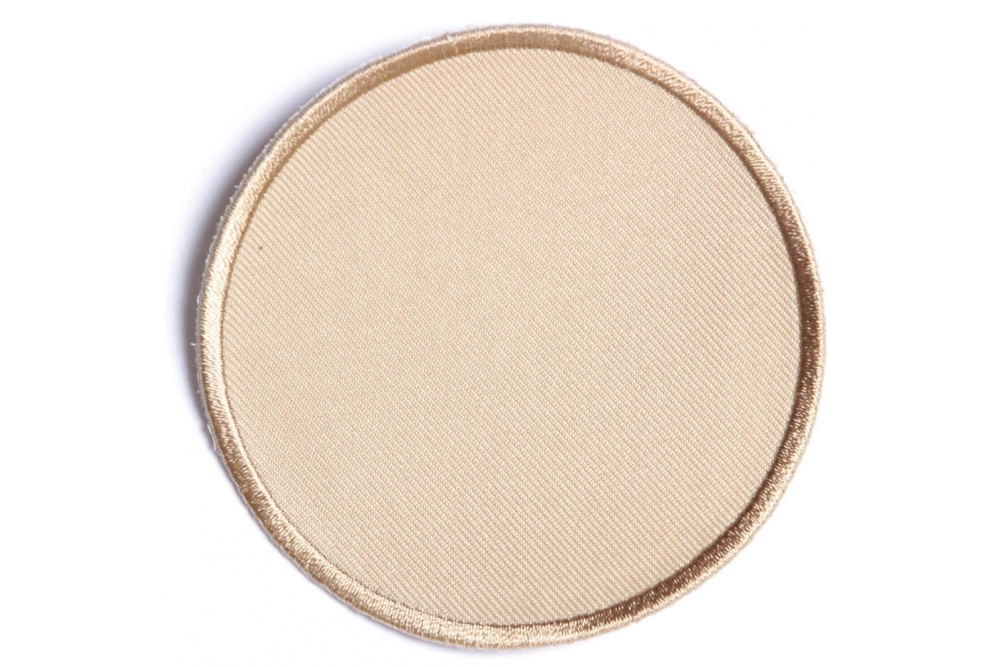 Tan 3 Inch Round Blank Patch