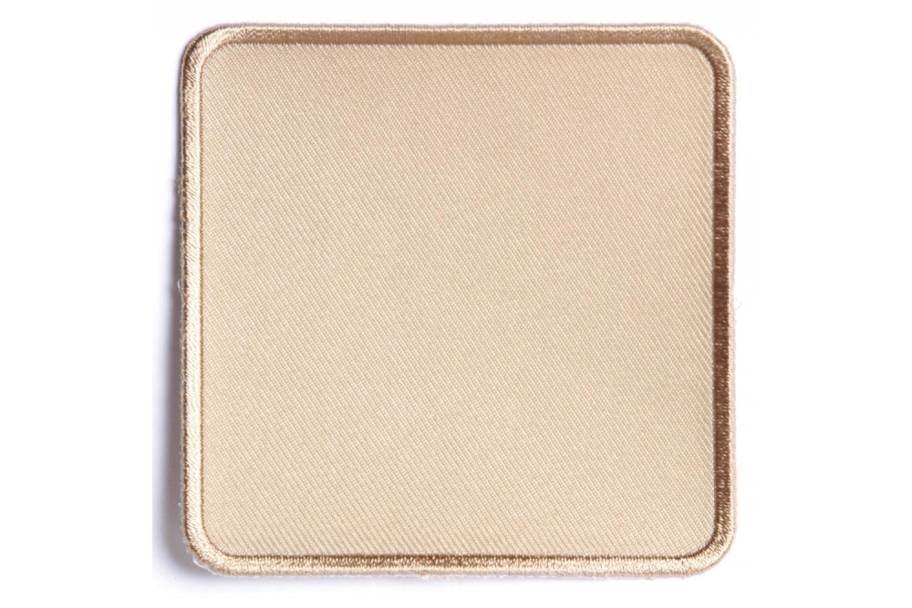 Tan 3 Inch Square Blank Patch