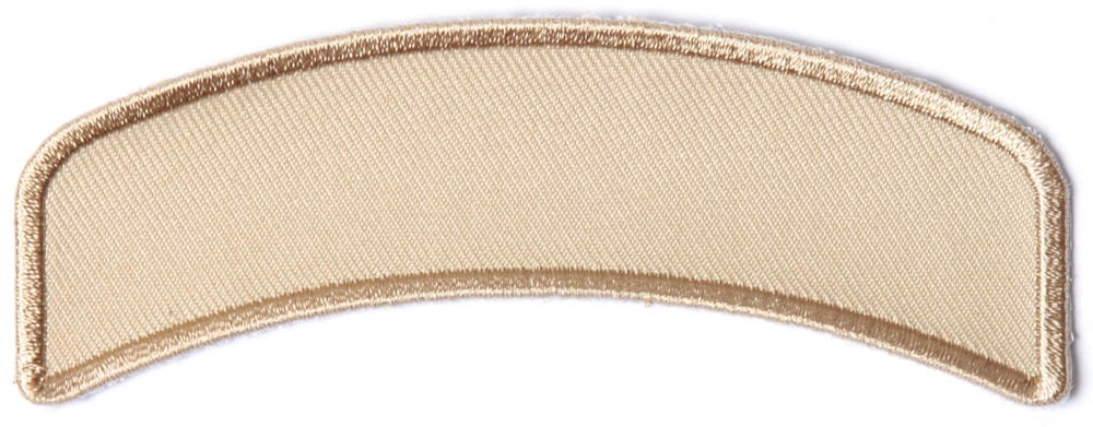 Tan 4 Inch Arched Blank Patch Rocker