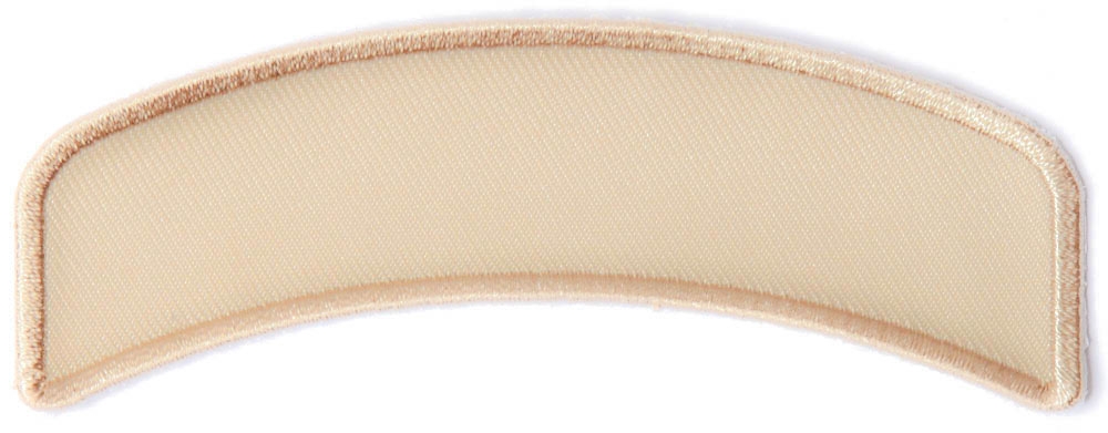 Tan 4 Inch Arched Blank Patch Rocker