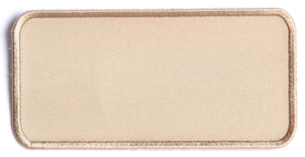 Tan 4 Inch Rectangular Blank Patch