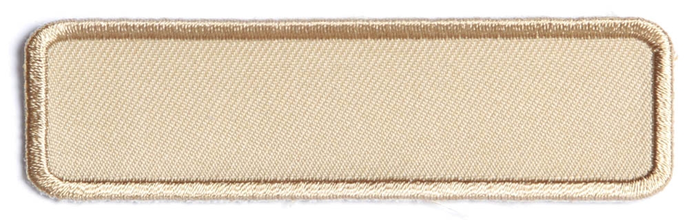 Tan Name Tag Blank Patch