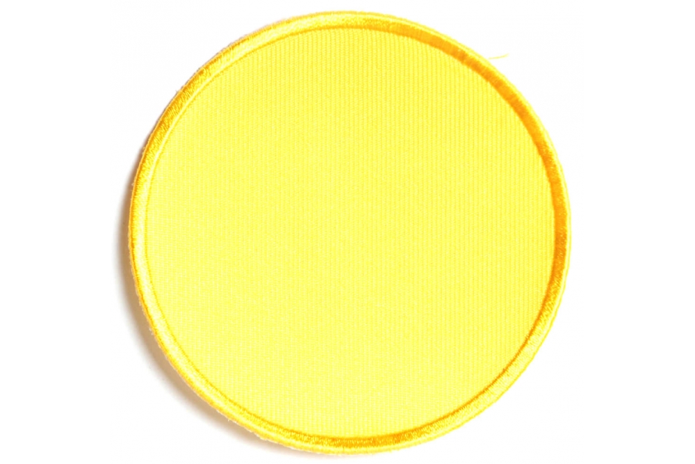 Yellow 3 Inch Round Blank Patch