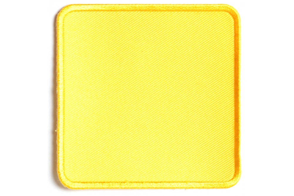 Yellow 3 Inch Square Blank Patch