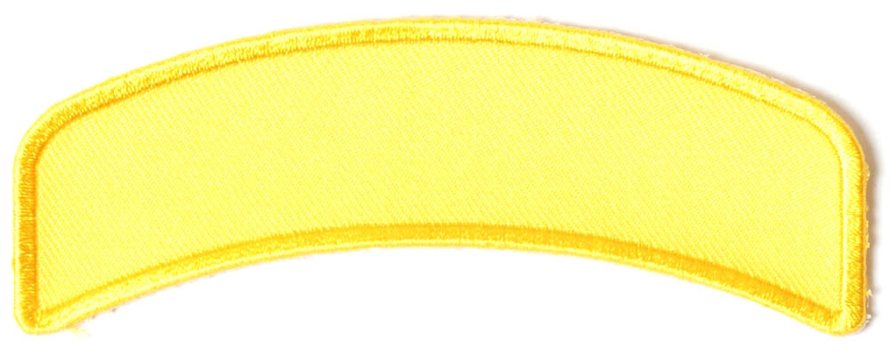 Yellow 4 Inch Arched Blank Patch Rocker