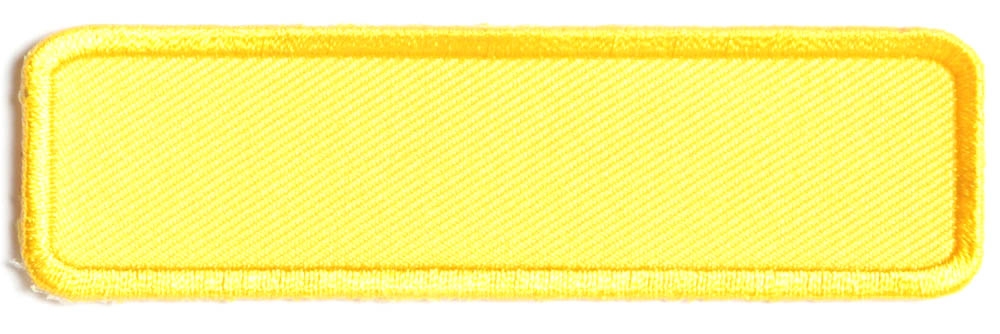 Yellow Name Tag Blank Patch