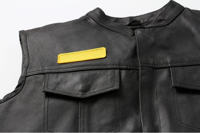  shown on leather vest