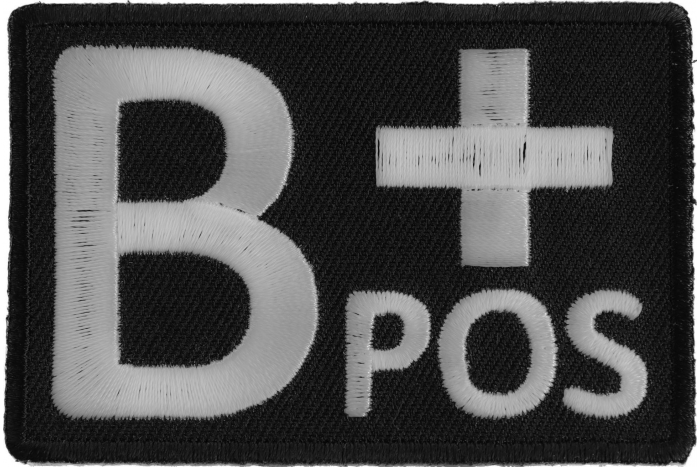 B POSITIVE Blood Type Patch