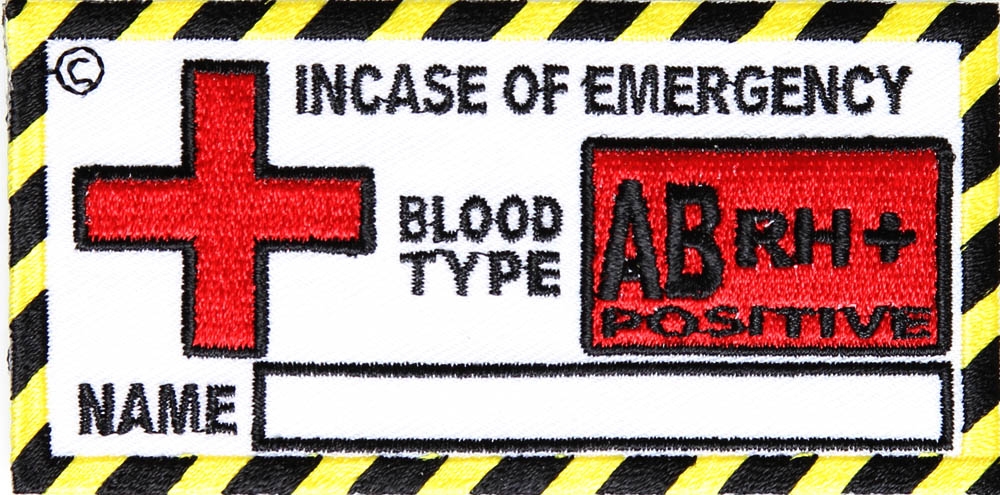 Blood Group AB Positive Patch