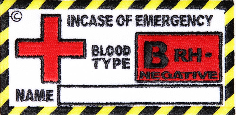 Blood Group B Negative Patch