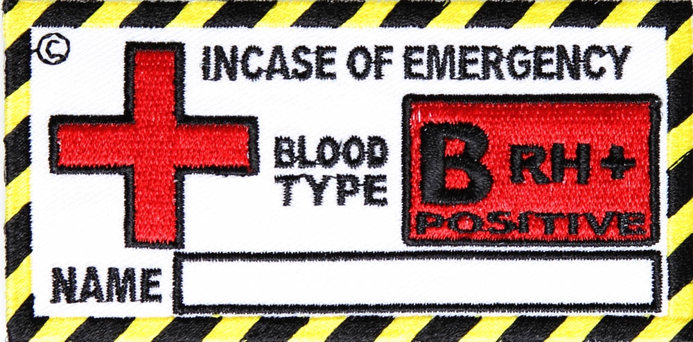 Blood Group B Positive Patch