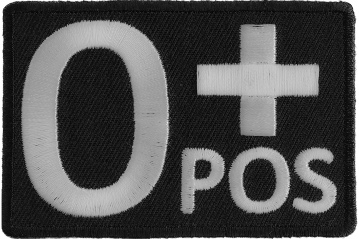 O Positive Blood Type Patch