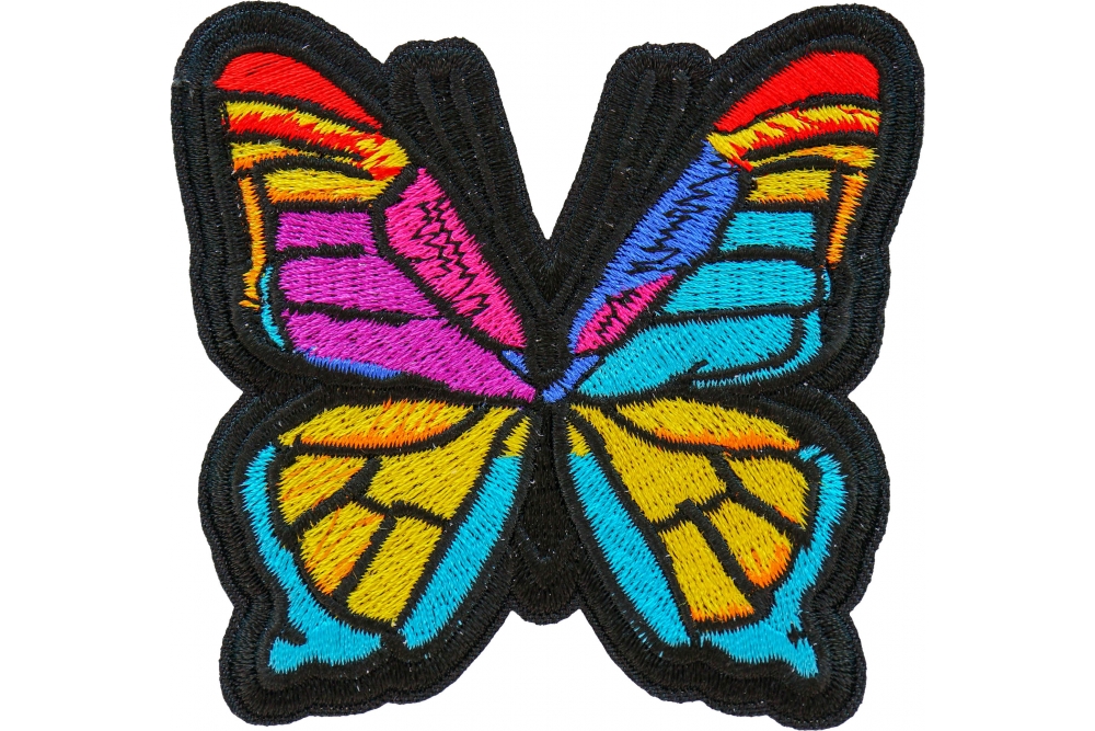 Stained Glass Butterfly Iron on Patch by Ivamis Patches